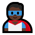 🦸🏿‍♂️ man superhero: dark skin tone display on Windows